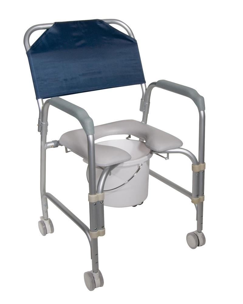 Lightweight Portable Shower Chair Commode by Drive Medical