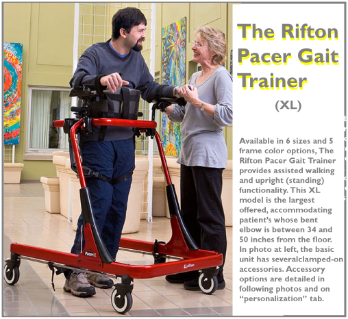 Pacer Gait Trainer By Rifton Xl