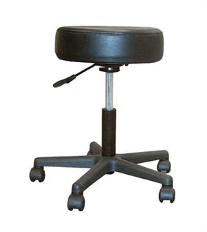 Padded Seat Revolving Pneumatic Adjustable Height Stool w Plastic Base