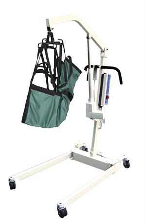 Bariatric Electric Patient Lift with Rechargeable Battery 13244, •600 lb. Weight Capacity, Ideal for homecare use, High lift range, 360° rotation with 4 point hook up. 