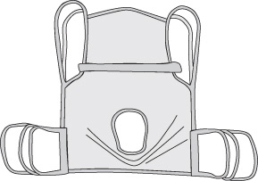One Pc Commode Sling with Positioning Strap 13254L