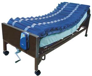 5" Med Aire Low Air Loss Mattress Overlay System 36" x 80" x 5", weight capacity 300 lbs, 5" Inflated cell depth, Nylon top cover, CPR Valve 20 second deflate, 3 cell pillow function.
