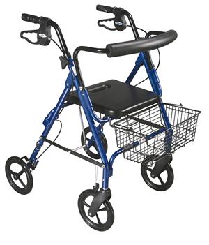 D-Lite Rollator Walker with 8" Wheels and Loop Brakes
