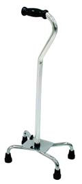 Bariatric Heavy Duty Large Base Quad Cane w Vinyl Contoured Hand Grip 10317-1, 500 lb. Weight Capacity, Lightweight, extra strong base, Easy-to-use, one button height adjustment from 30