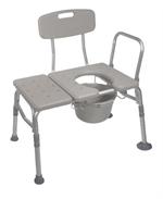 Combination Plastic Transfer Bench with Commode Opening