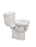 Padded Raised Toilet Seat with Four Locking Brackets