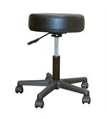 Padded Seat Revolving Pneumatic Adjustable Height Stool w Plastic Base