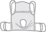 One Pc Commode Sling with Positioning Strap 13254L