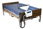 Med Aire Bariatric Heavy Duty Low Air Loss Mattress Repl System rated up to 750lbs. Whisper quiet pump produces 15-lpm in air flow. LED and Audible low pressure alarms, mattress has 20 air bladders, quick fill adapter, 20 second deflation. 