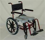 AdVAnced Folding Shower/Commode Chair is both a commode and a shower chair that easily folds for travel or stroreage.