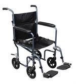 Flyweight Lightweight Transport Wheelchair with Removable Wheels